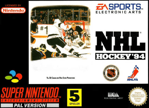 NHL Hockey 94 box art for Super Nintendo
